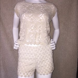 See through top and shorts. Bathing suit cover up